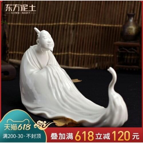 Soil of xihe drama goose dehua white porcelain sculpture art ceramic Chinese zen sitting room adornment is placed