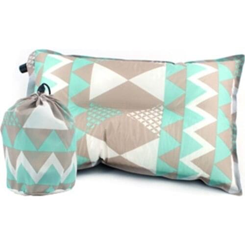 Portable Outdoor Automatic Inflatable Pillow Ethnic Print Design Comfortable Camping Bedding for Travel Outdoor Camping
