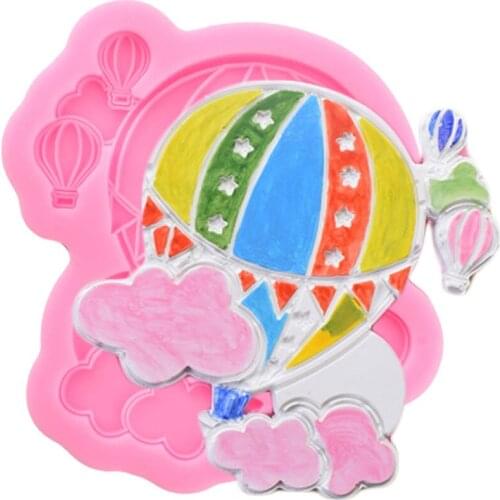 Hot Air Balloon Cloud Silicone Mold Chocolate Fondant Mould Cupcake Topper Cake Decorating Tools Polymer Clay Candy Molds