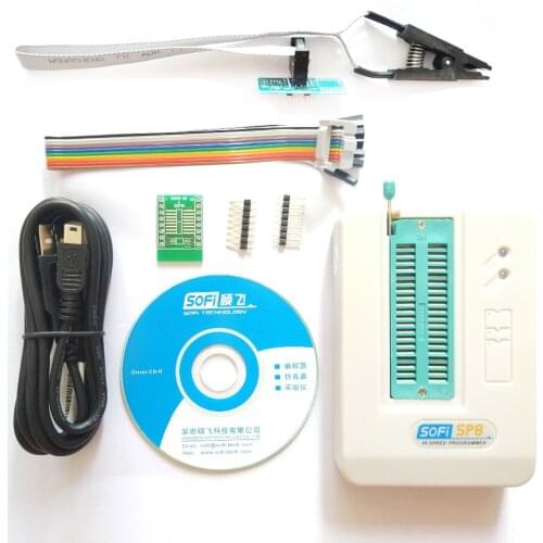 SOFI SP8-A SOP8 CLIP CLAMP 93/24/25/BR90/SPI USB Programmer EEPROM BIOS IC socket adapter