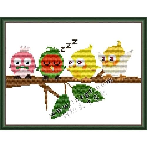 Everlasting Love Parrot on the Treetop Chinese Cross Stitch Kits Ecological Cotton 11CT 14CT Easy for Beginners Home Decoration