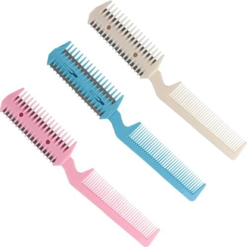 1pcs/bagHigh Quality Double Sides Hair Razor Comb Cutter Loop brushes Thinning KnifeHair cut Grooming Men Women Hair Cutter Beau