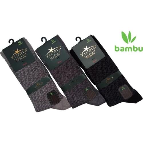 Yıldız 12 Çift Yüksek Kaliteli Bambu Erkek Çorap Elit Rahat Yumuşak İş Çorapları Kokusuz Giymek Doğal Antibakteriyel