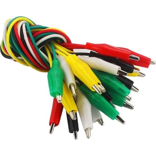 10pcs/lot For Micro:bit microbit Alligator Clips with Cable, Electrical Test Leads Test Jumper Cable Alligator Crocodile Clips