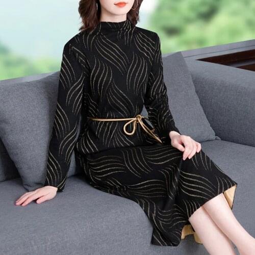 Black Cashmere 4XL Plus Size Vintage Midi Dress 2020 Autumn Winter Casual Knitting Dresses Women Elegant Bodycon Party Vestidos
