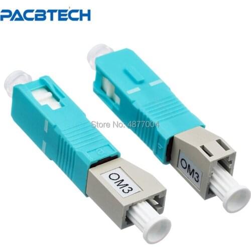 10pcs/lots SC male to LC OM3 female hybrid Fiber optic adapter hybrid Fiber connector SC-LC fiber adapter