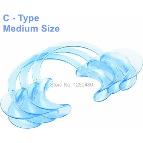 3 Pcs Dental Materials Blue C Type Tooth Intraoral Lip Cheek Retractor Mouth Opener Teeth Whitening Medium Size Dentist