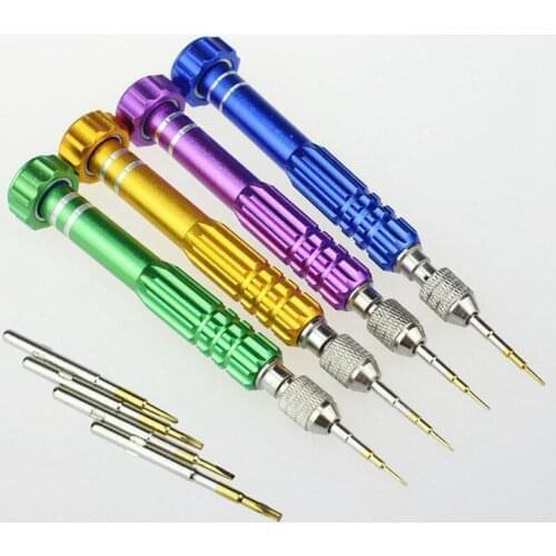 5 In 1 Alloy Magnetic Disassemble Open Repair Screwdriver Tool Set for Cell Phones Eletronic Devices