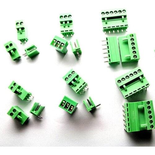7pin Right angle Terminal plug type 300V 10A 3.96mm pitch connector pcb screw terminal block connector