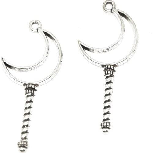 7pcs Alloy Metal Moon Charms Pendants For Jewelry Making KeyChain Diy Handmade