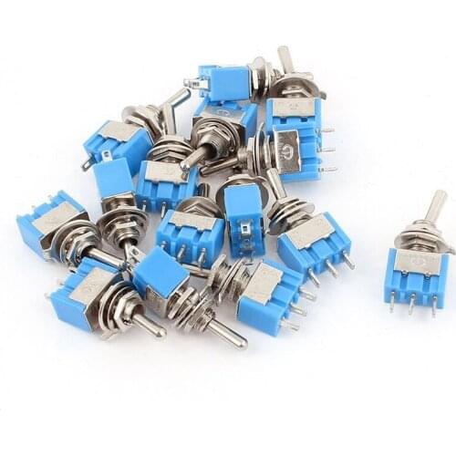 AC 125V 6A SPDT ON-ON 3 Pin Latching Micro Toggle Switch 15 Pcs