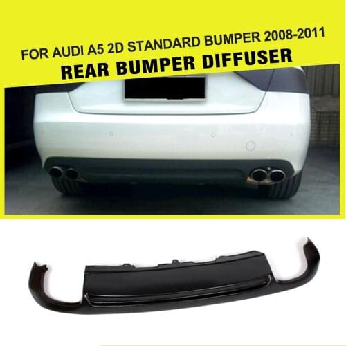 Car-Styling PU Auto Rear Bumper Lip Diffuser Spoiler for Audi A5 Coupe 2 Door Standard Only 2008 - 2011