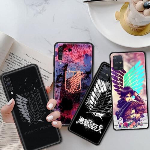 TPU Cover For Samsung A71 A52 A51 A91 A72 A42 A41 A32 A31 A21s A21 EU A12 A11 A02 A02s Attack On Titan Anime Phone Case Coque