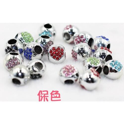 DIY accessories dora Style Bracelet double color drill large hole Bedora Bracelet all-match with heart-shaped crystal BEADS H20
