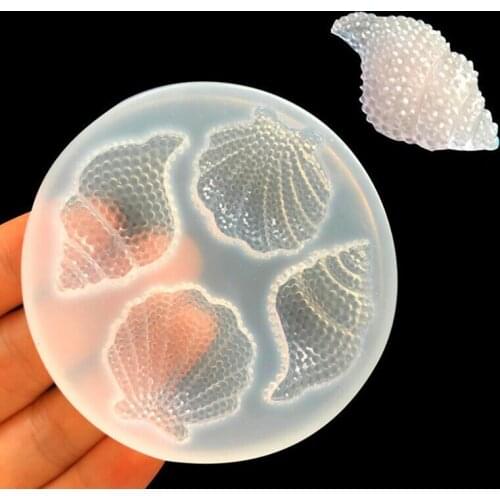 DIY Twinkling Shell Conch Pendant Silicone Epoxy Resin Mold Jewelry Making Tools