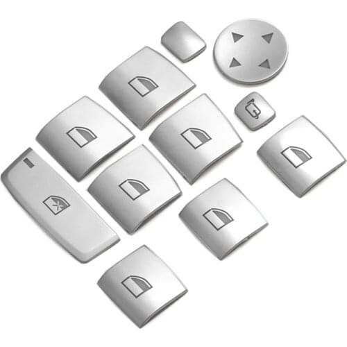 Door Window Switch Lifter Buttons Covers Trim Interior Stickers For Bmw 5 Series F10 F18 525 528 11-17