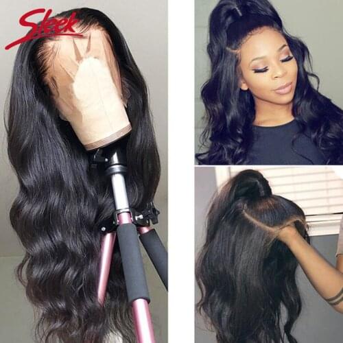 Sleek Malaysia Remy 360 Lace Frontal Human Hair Wigs 28 30 Body Wave Density Human Hair Wigs Pre Plucked With Baby Hair 180