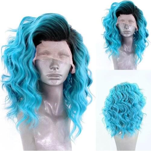 Charisma Short Wig Bob Style Synthetic Lace Front Wig Short Bob Wigs with Black Roots Lace Wigs for Black Women