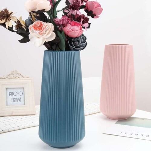 Imitation Ceramic Plastic Flower Vase Flower Arrangment Fairy Garden Decoration Ornaments Desktop Display Crafts Dry Flower Vase