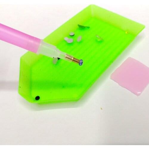 Nail Art Dotting Tool Nails DIY Tools Dotting Pen Rhinestones Plastic Plate Gel Cube 1 set 3pcs/Set