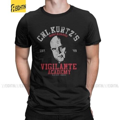 Colonel Kurtz Vigilante Academy Apocalypse Now T-Shirt Men Vietnam War Kilgore Cotton Tee Shirt Short Sleeve T Shirt 4XL 5XL 6XL