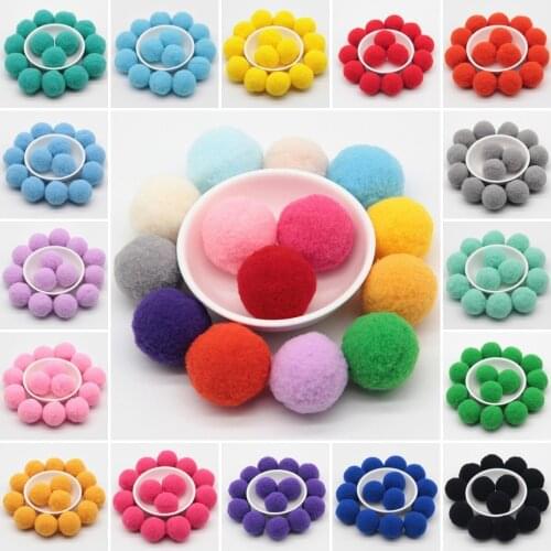 30mm DIY Pompom 30pcs Soft Colorful Pompons Party Wedding Fuffy Pom Poms Ball Decoration Handmade Sewing on Cloth Accessory 30g