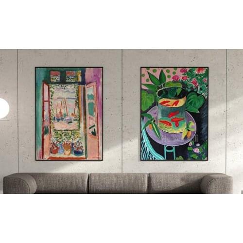 Henri Matisse Set Of 2 Art Posters The Open Window And Goldfish Wall Art Decor Ideal Gift