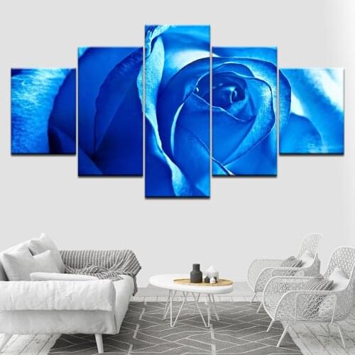 Wall Art Canvas Painting Hall bedroom Living Room Home Decor Pictures Modern abstract 5 Panel red Rose Flowers HD Print Poster