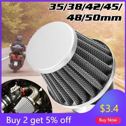 New Motorcycle Air Filter 35mm 38mm 42mm 48mm 50mm Universal Fit For 50cc 110cc 125cc 140cc Motorcycle ATV Scooter Pit Dirt Bike