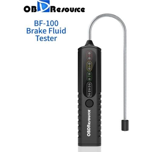 OBDResource BF100 Brake Fluid Tester LED Indicators DOT3 DOT4 DOT5.1 Automotive Oil Quality Detector