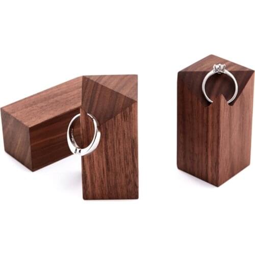 Wood Base Black Walnut Wood Holder Jewelry Holder Organizer Jewelry Wooden Presentation Tray Birthday Gift Black Walnut Holder