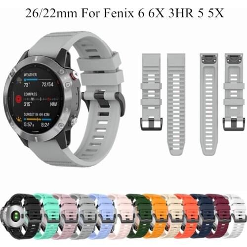 26 22mm Watch Strap For Garmin Fenix 6 6X 3HR 5 5X Plus Pro GPS Watch Strap Quick Release Band Strap Fenix 6X GPS Offical Style
