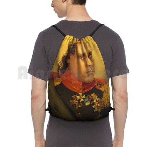 Rik Mayall Portrait Backpack Drawstring Bag Riding Climbing Gym Bag Rik Mayall Rik Mayall Bottom Richie Rick Rick Mayall