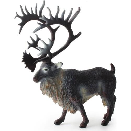 Christmas Ice Snow North American Reindeer Twist Horn Goat Static Model New Simulation Wildlife Model Ornament Toys