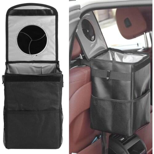 Waterproof Foldable Car Insulation Storage Box Large Size Organizer Leakage-Proof Trash Can with Lid Car Interior Organizer