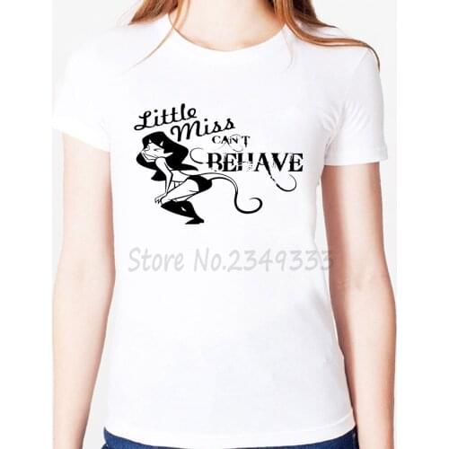 LITTLE MISS CAN'T BEHAVE Print Women tshirt Modal Casual Loose Funny t shirts For Lady Top Tee SH-76
