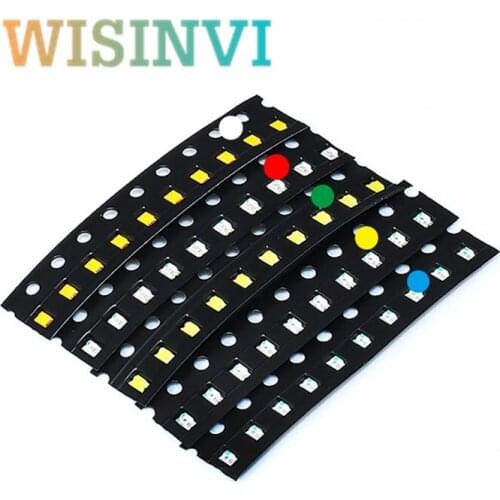 100pcs 0402 0603 0805 1206 smd led Red Yellow Green White Blue Orange light emitting diode Water Clear LED Light Diode