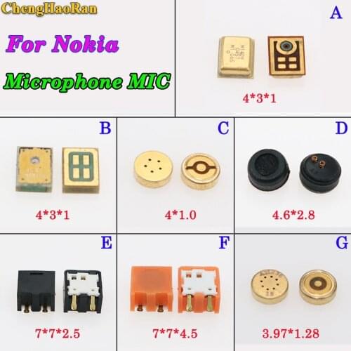 ChengHaoRan 2pcs Mic Speaker Microphone Replacement for 7610 N500 6600S N85 N79 E66 X5 C2 X2 1600 2610 2610 640XL N73 640XL