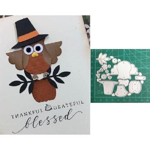 2021 New metal cutting dies cut die mold Owl on Branch Scrapbook paper craft knife mould blade punch stencils dies Cutting dies