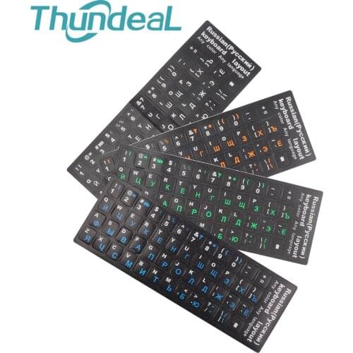 4Pcs Russian Keyboard Stickers Paster Tags Strong Viscosity Russian Keyboard Cover Alphabet Layout PC Keycaps Sticker Waterproof