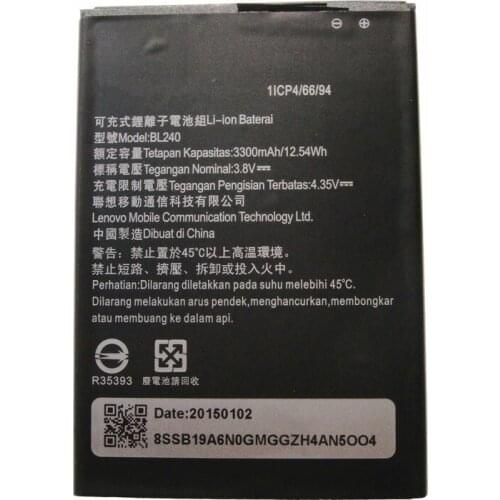 Jinsuli BL240 3300mAh Battery For Lenovo A936 Note 8 Note8 Replacement Batterie Batterij Bateria