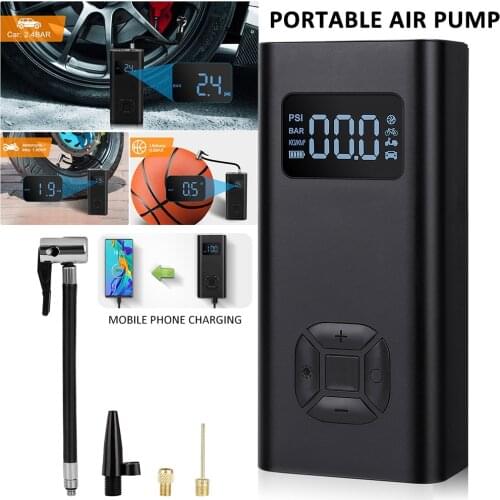 Car Inflator Pump 6500mAh portable Wireless Electric Air Pump 150PSI Tire Inflator Car Tyre Pump for Motorcycle Basketball