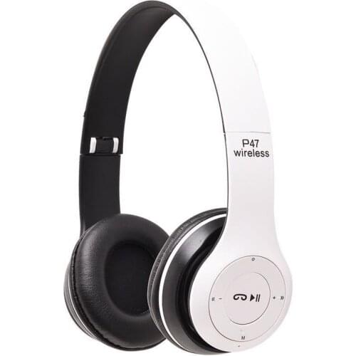 Wireless Bluetooth 5.0 Headphones Over Ear Headest Foldable Headphone with Mic Hi-Fi Stereo For phone pc laptop
