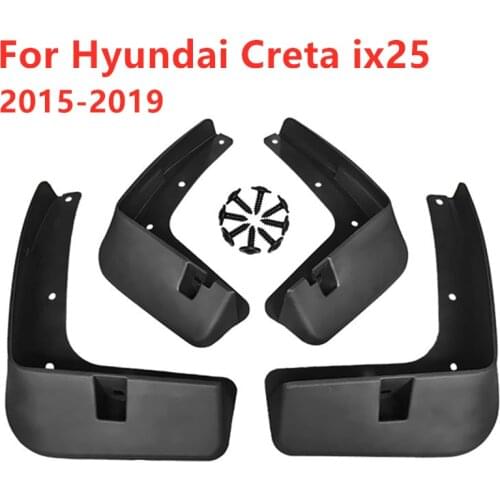 Car Front Rear Mud Flap Mudguards Splash Guards for Hyundai Creta Ix25 2015 2016 2017 2018 Strikers Accessories