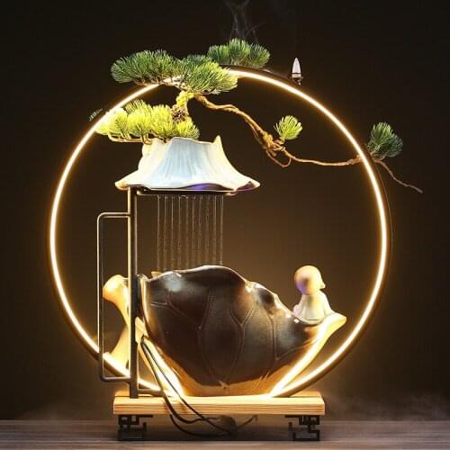 New Chinese Rockery And Water Fountain Decor Gifts Pieces Luxury Interior Home Decorations Ceramic for Home Living Room