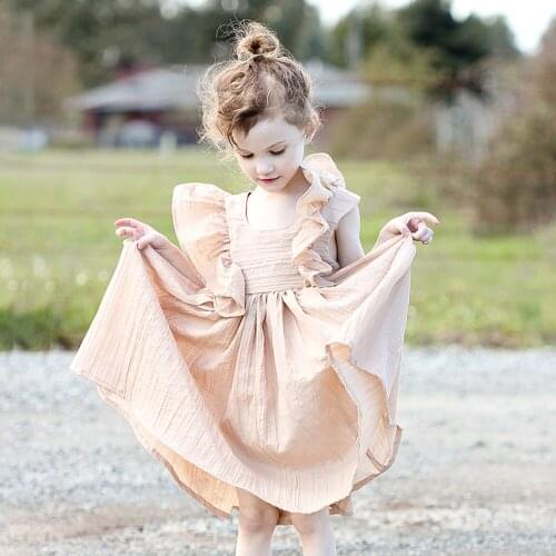 Girls dress 2021 Summer Casual Kids champagne dresses for Girl costume birthday party Princess children Clothing 4 8 10 12 Years