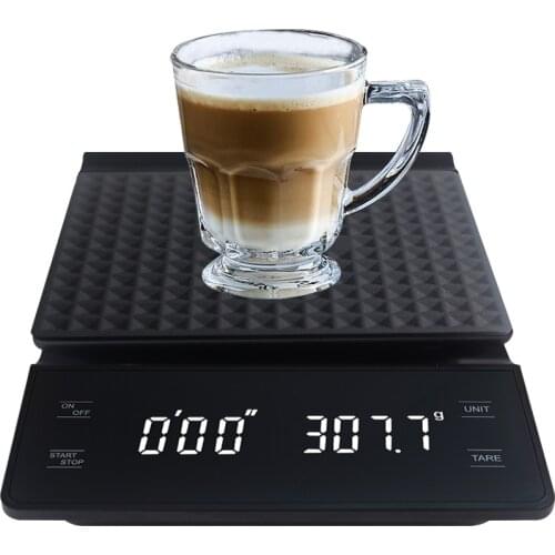 Electronic Scales 3000g 0.1g Food Coffee Balance Kitchen Scales Measuring Weight Libra Precision Scale with Timer Function