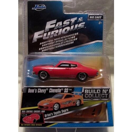 JADA CARS 1/55 Fast and Furious Cars Doms Chevy Chevelle SS Simulation Metal Diecast Model Cars Kids Toys
