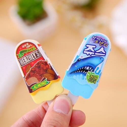 Summer Ice Cream Eraser Student Rubber Stationery Wholesale Stationary School Supplies Eraser