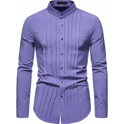 2021 Hot Sale New Fashion Camisa Masculina Long Sleeve Shirt Men Slim fit Design Formal Casual Brand Male Dress Shirt Size